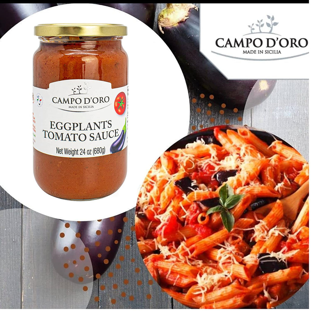 Campo D'Oro,  Tomato with Eggplants Sauce 24 oz