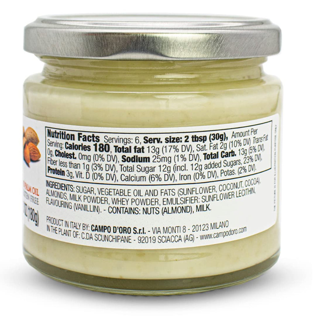 Campo D'Oro, Almond Sweet Cream Spread, 6.35 oz