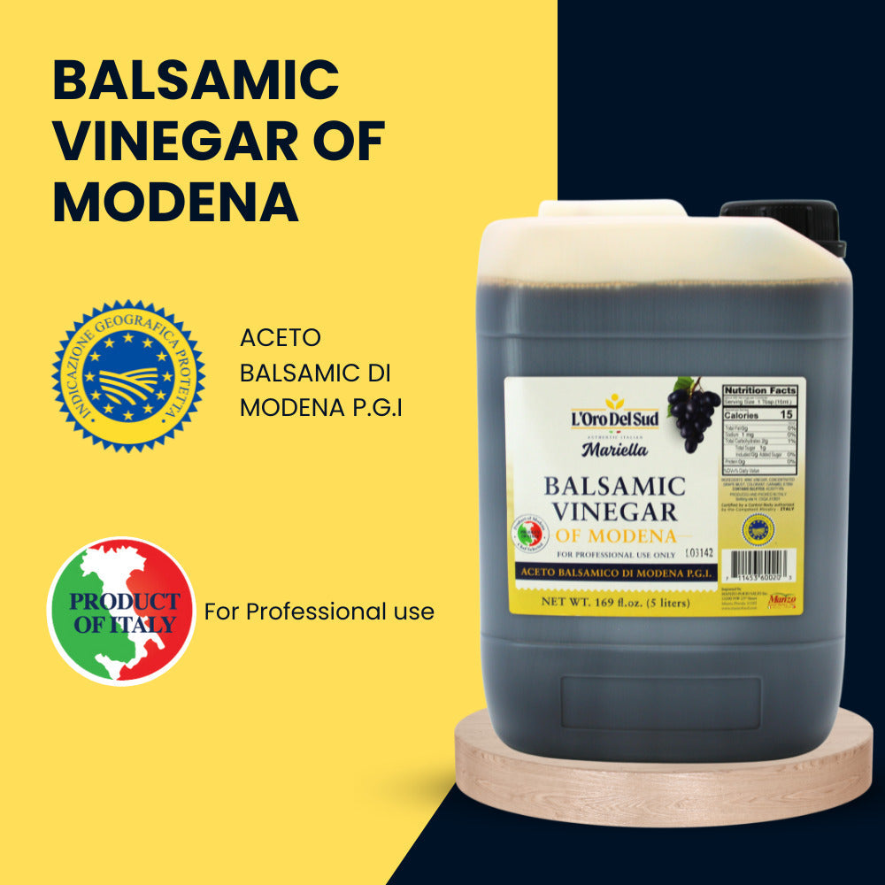 L'Oro Del Sud, Aged Balsamic Vinegar of Modena, IGP Certified, 5 Liters (169 fl oz)