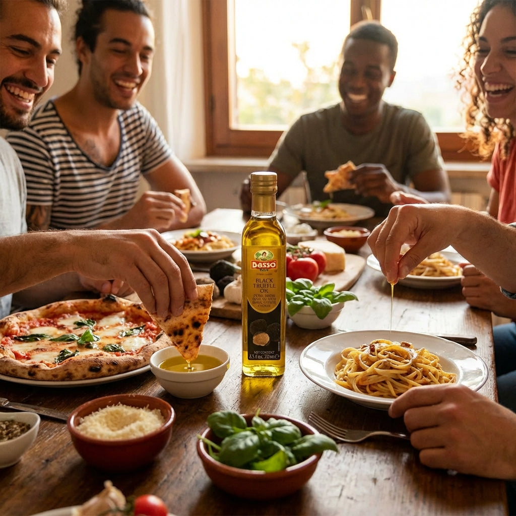 Basso 1904 Black & White Truffle Infused Extra Virgin Olive Oil – 2 x 8.5 fl oz (250 ml)