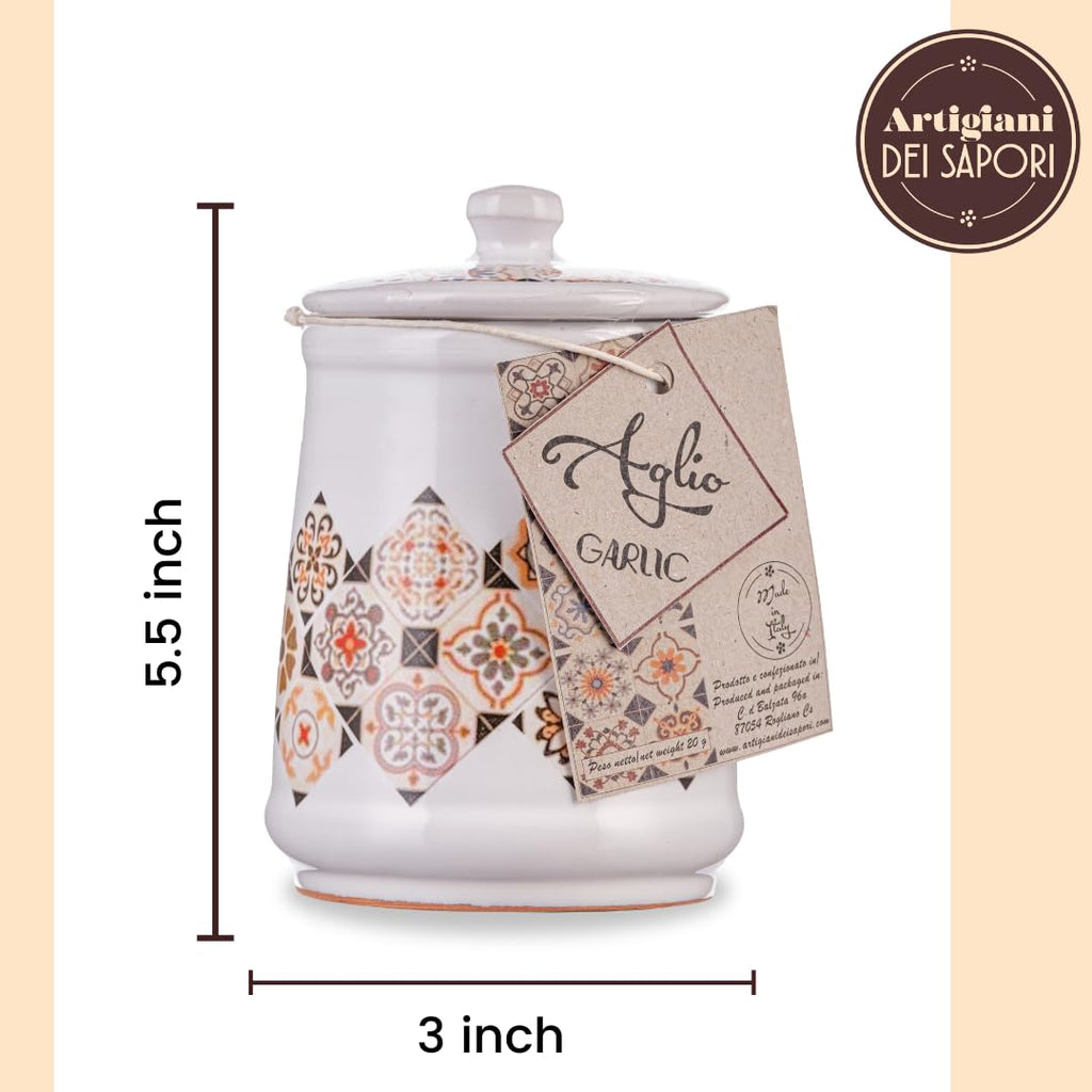 Artigiani dei Sapori, Italian Dried Garlic in Ceramic, 0.7oz, (19g)