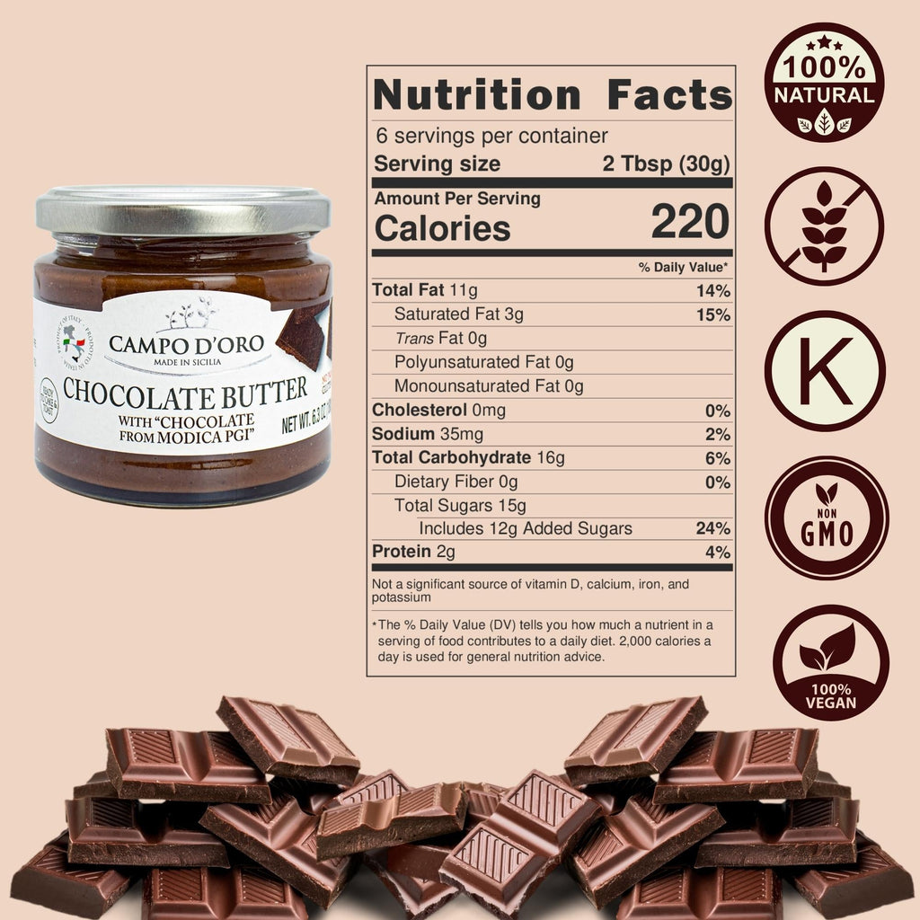 Campo D'Oro, Premium Chocolate Spread, 6.35 oz