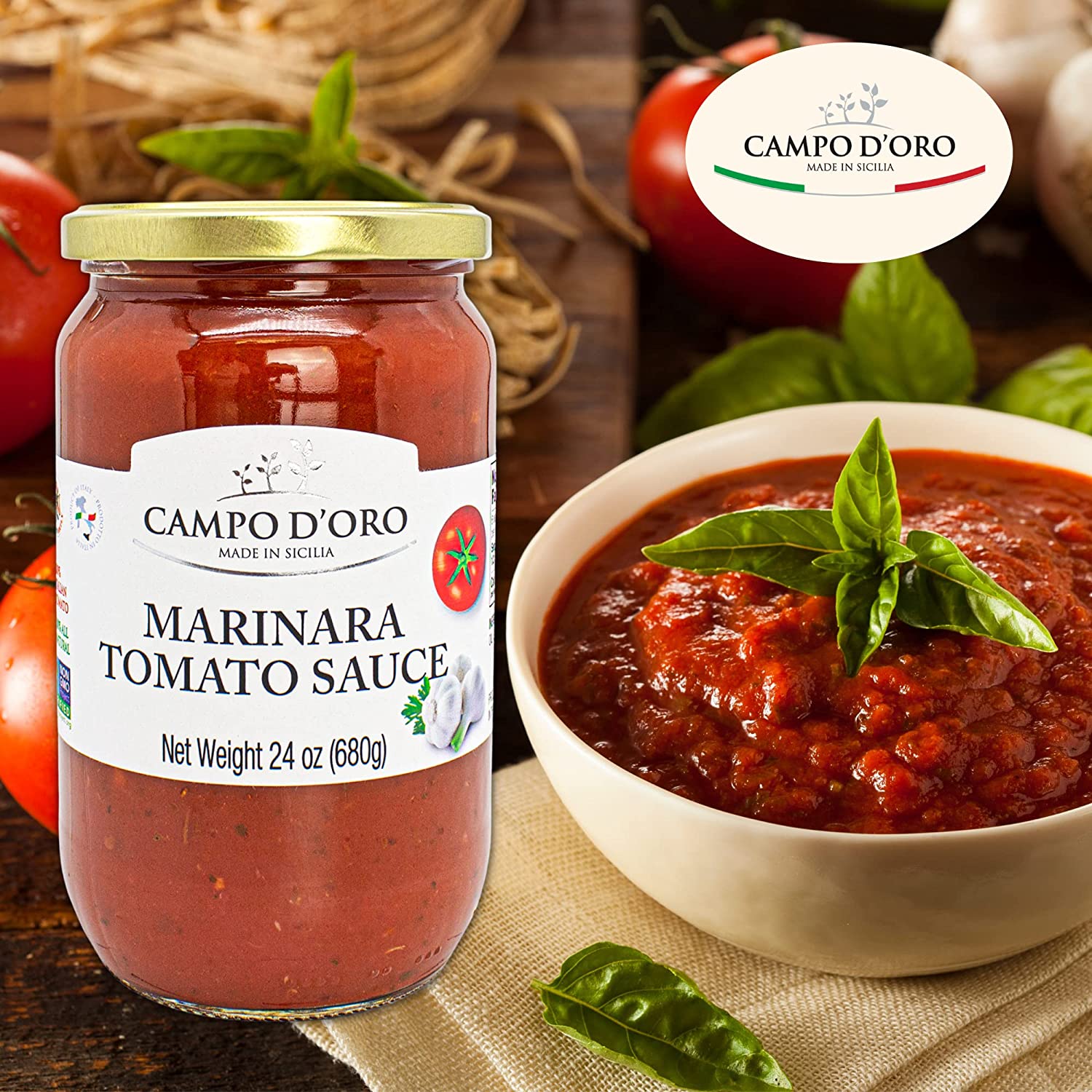 Campo D'Oro, Marinara Tomato Sauce 24 oz