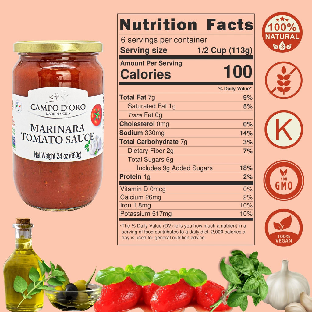 Campo D'Oro, Marinara Tomato Sauce 24 oz