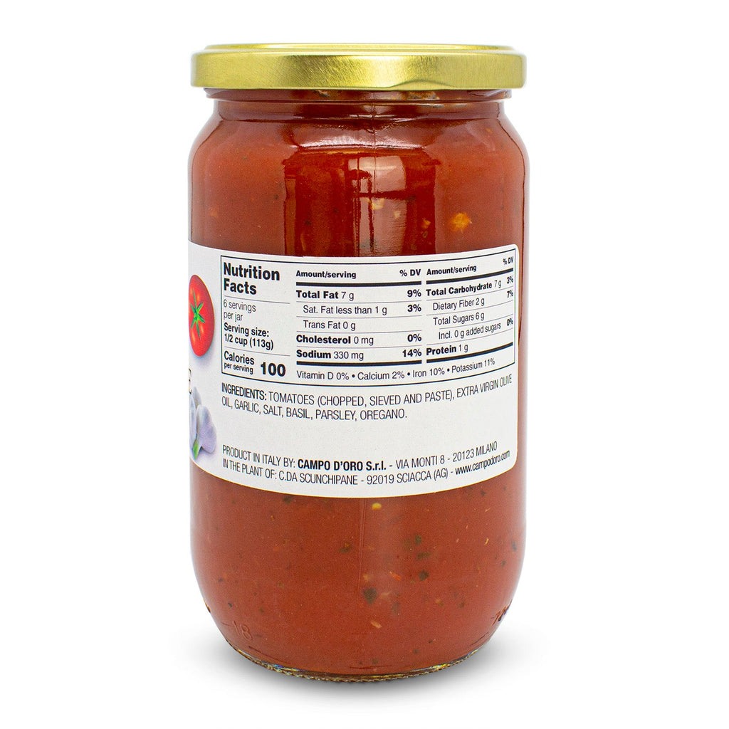 Campo D'Oro, Marinara Tomato Sauce 24 oz
