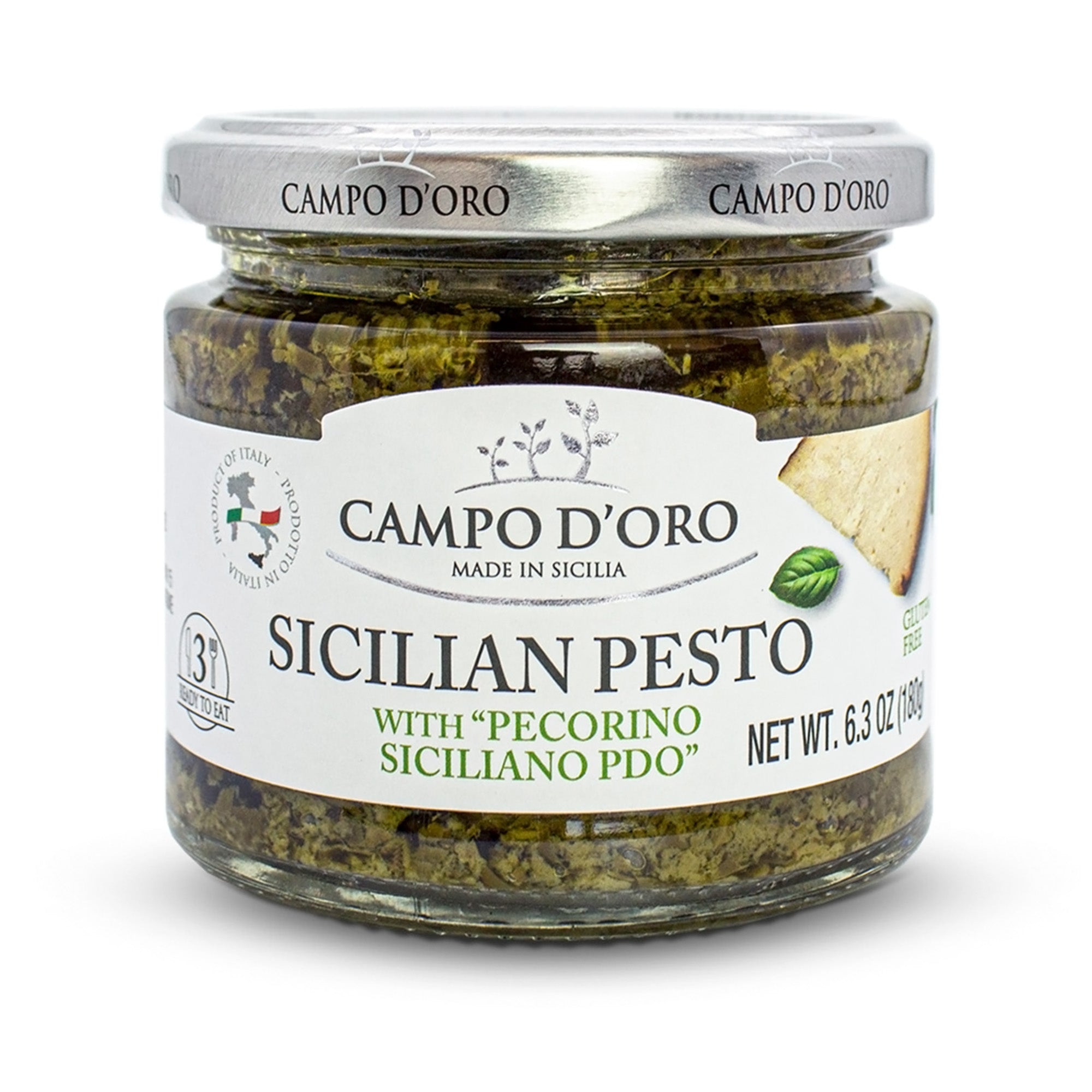 Campo D'Oro, Basil Pesto with Pecorino, 6.35 oz