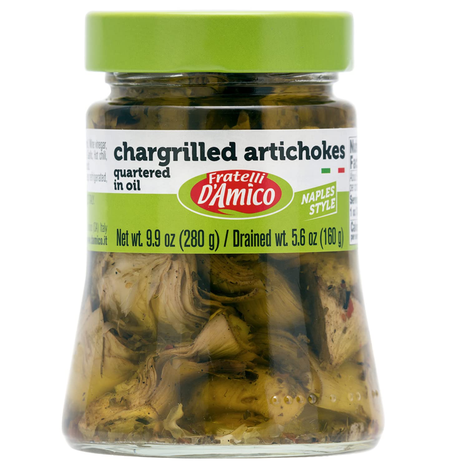 Fratelli D'Amico, Chargrilled Artichokes Quartered in Oil, 9.9oz (280g)