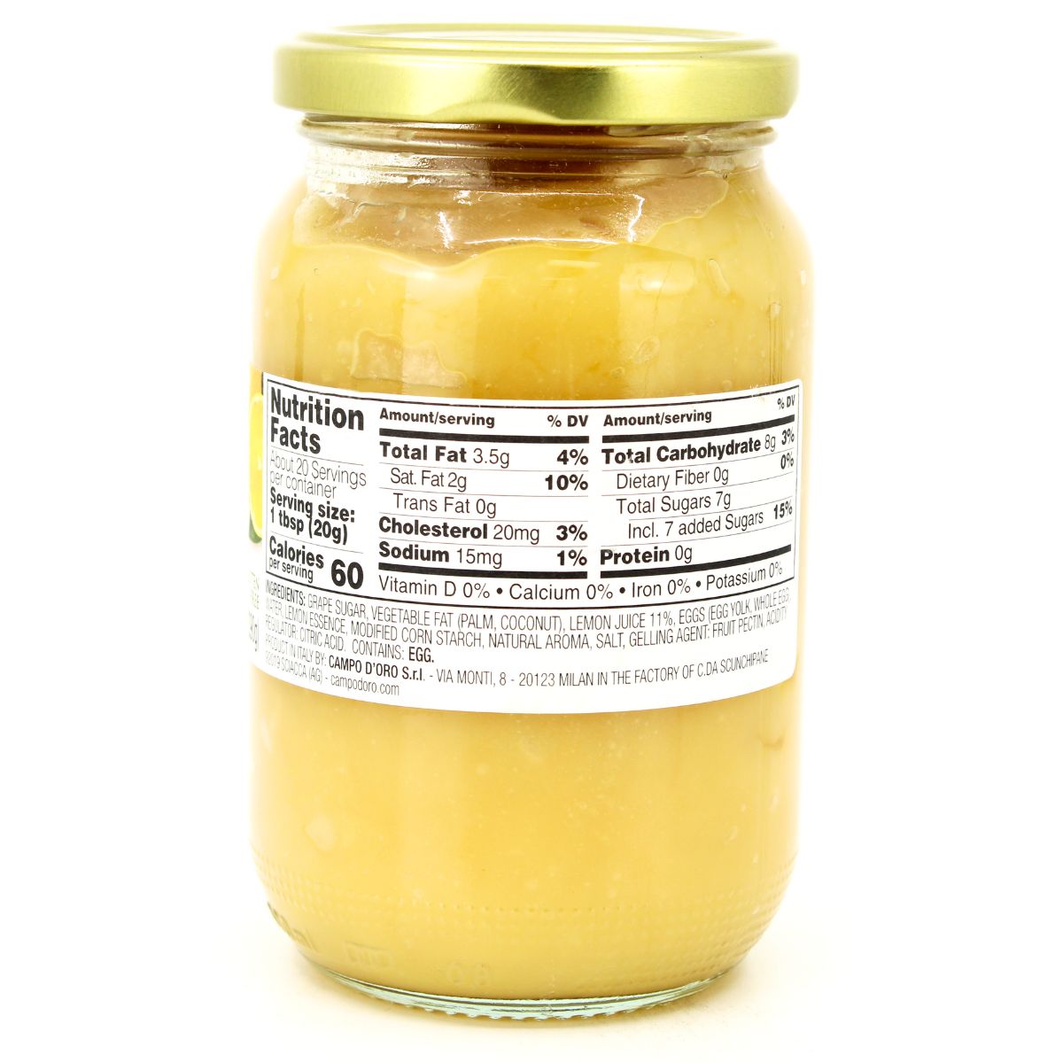 Campo D'Oro, Lemon Curd, 13.8 oz