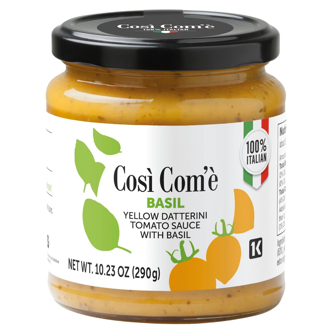 Così Com'è, Yellow Tomato Pasta Sauce with Basil – 10.23 oz (290 g)