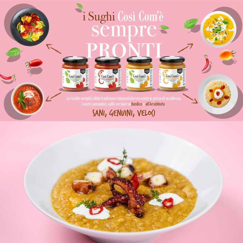 Così Com'è, Yellow Tomato Pasta Sauce with Basil – 10.23 oz (290 g)