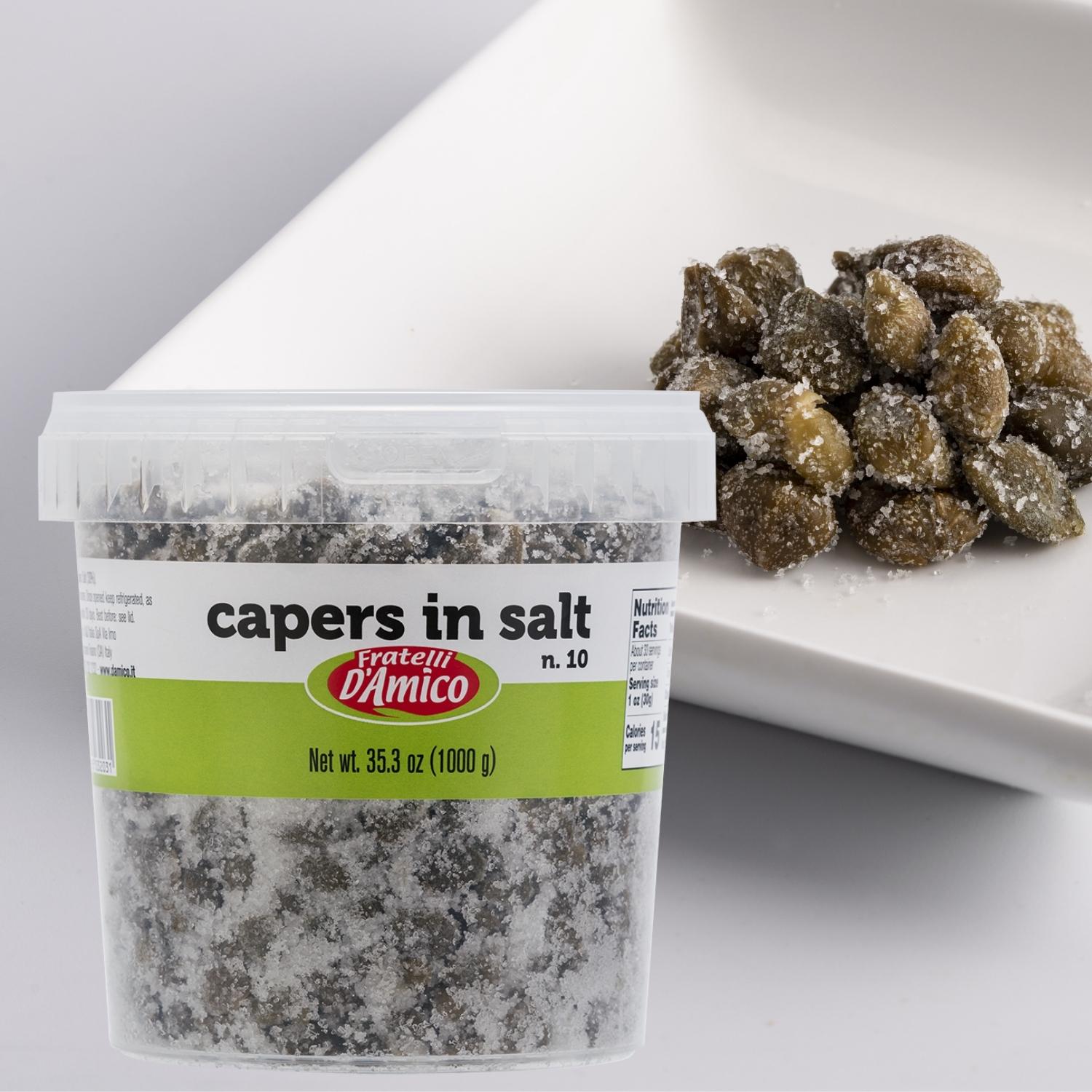 Fratelli D'Amico, Capers in Salt n.10 Family Size, 35.3oz, (1000g)