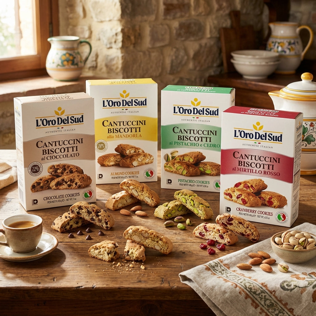 L'Oro Del Sud Cantuccini Biscotti with Pistachios, 6.35 oz