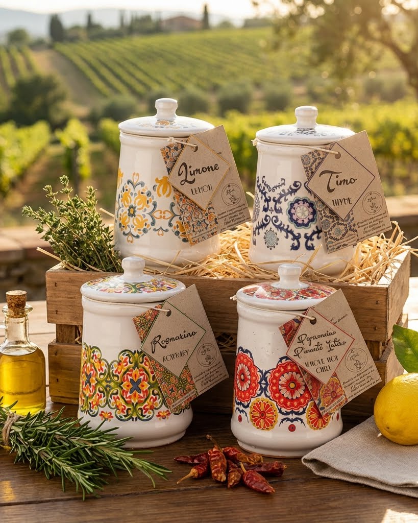 Artigiani dei Sapori, Dried Thyme in  Ceramic Jar, 0.7oz (19grs)