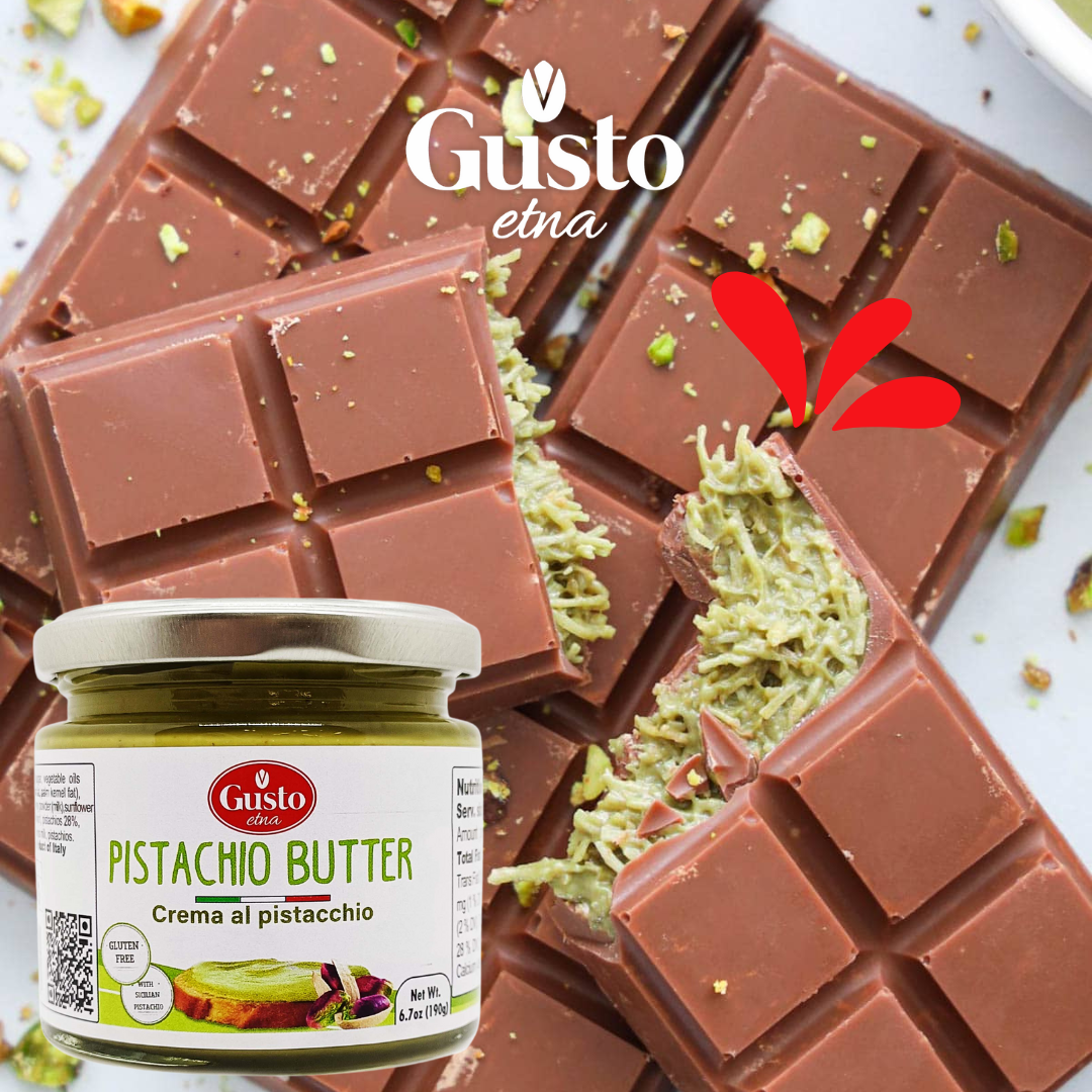 Gusto Etna Sicilian Pistachio Cream Spread – 35% Pistachio – 190g (6.7 oz)