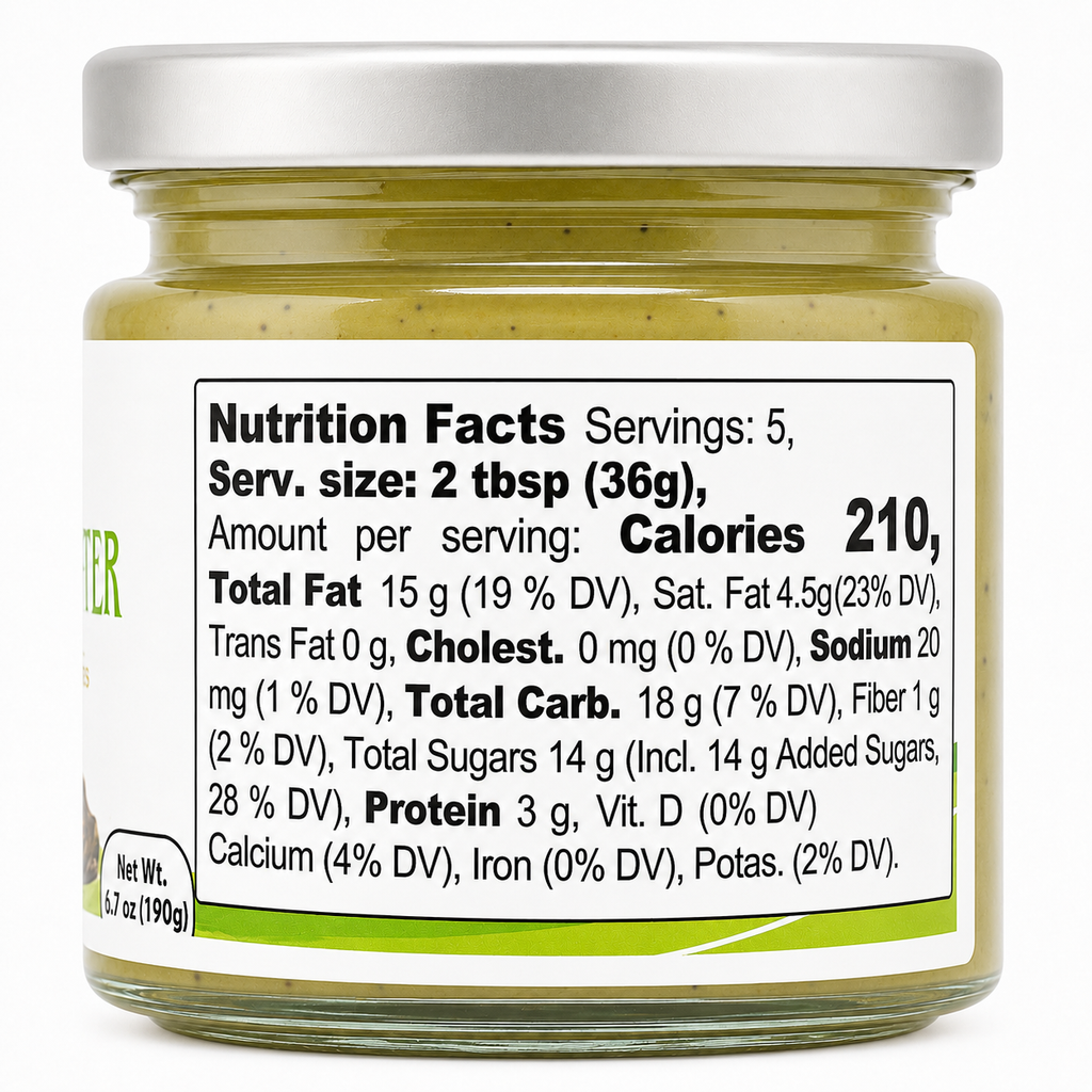 Gusto Etna Sicilian Pistachio Cream Spread (35% Pistachio) – 190g / 6.7 oz