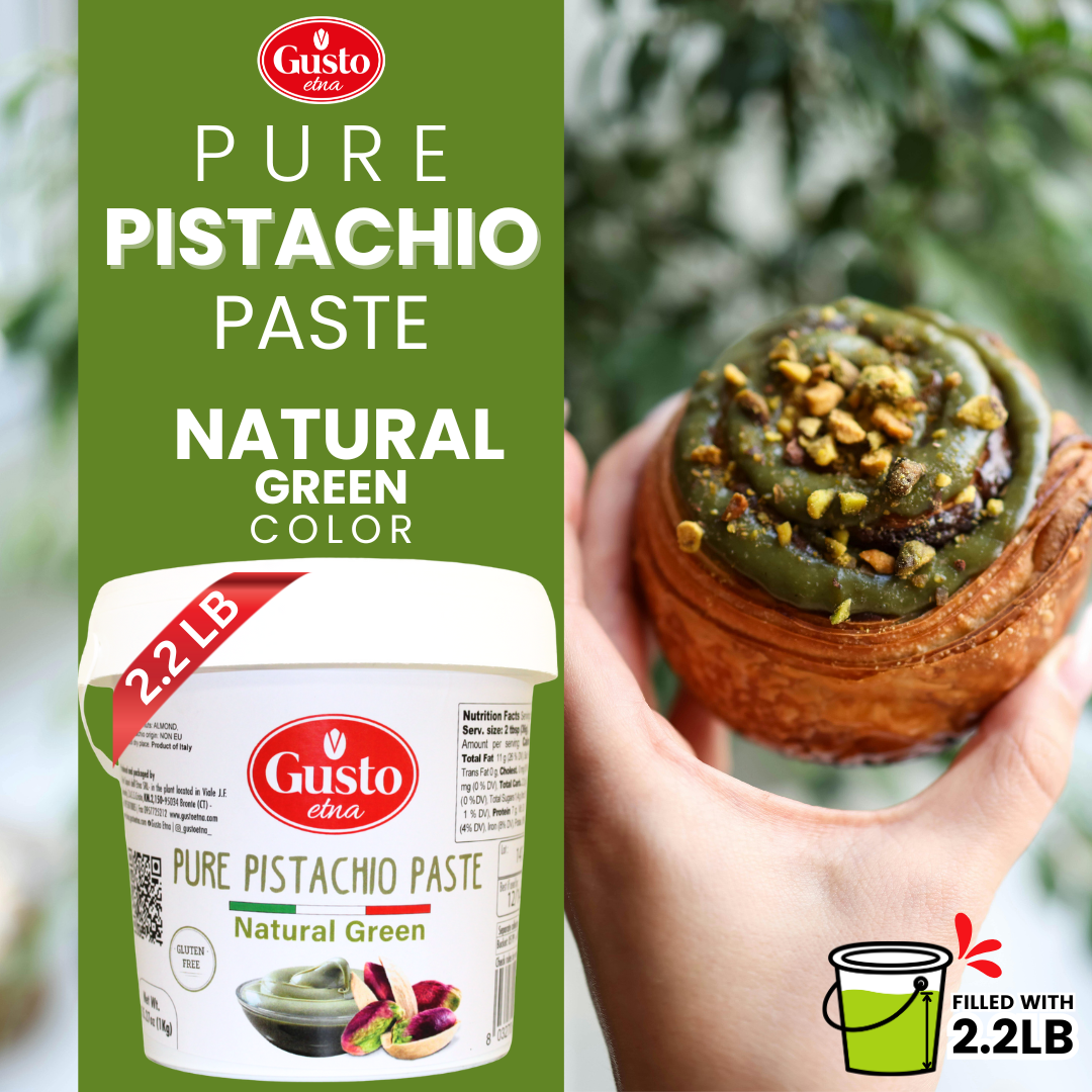 Gusto Etna 100% Pistachio Paste – 1kg / 2.2 lb