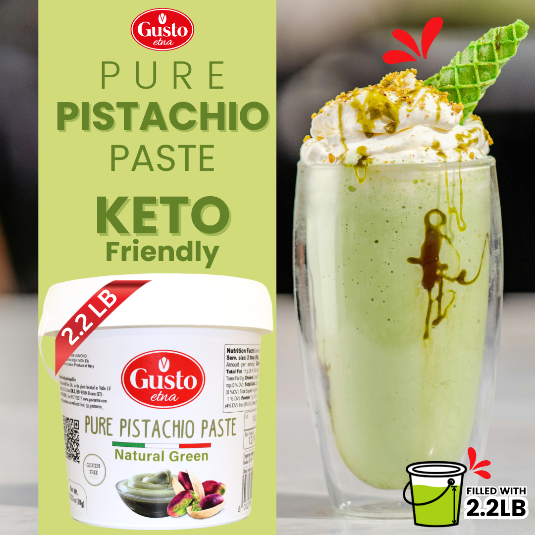 Gusto Etna 100% Pistachio Paste – 1kg / 2.2 lb