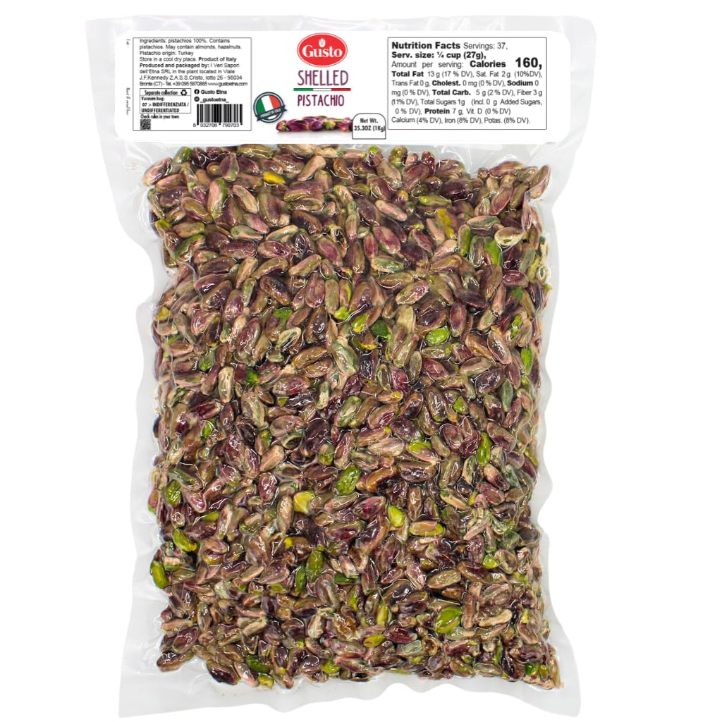 Gusto Etna Turkish Raw Pistachios - Product of Turkey – 1kg / 2.2 lb Bulk