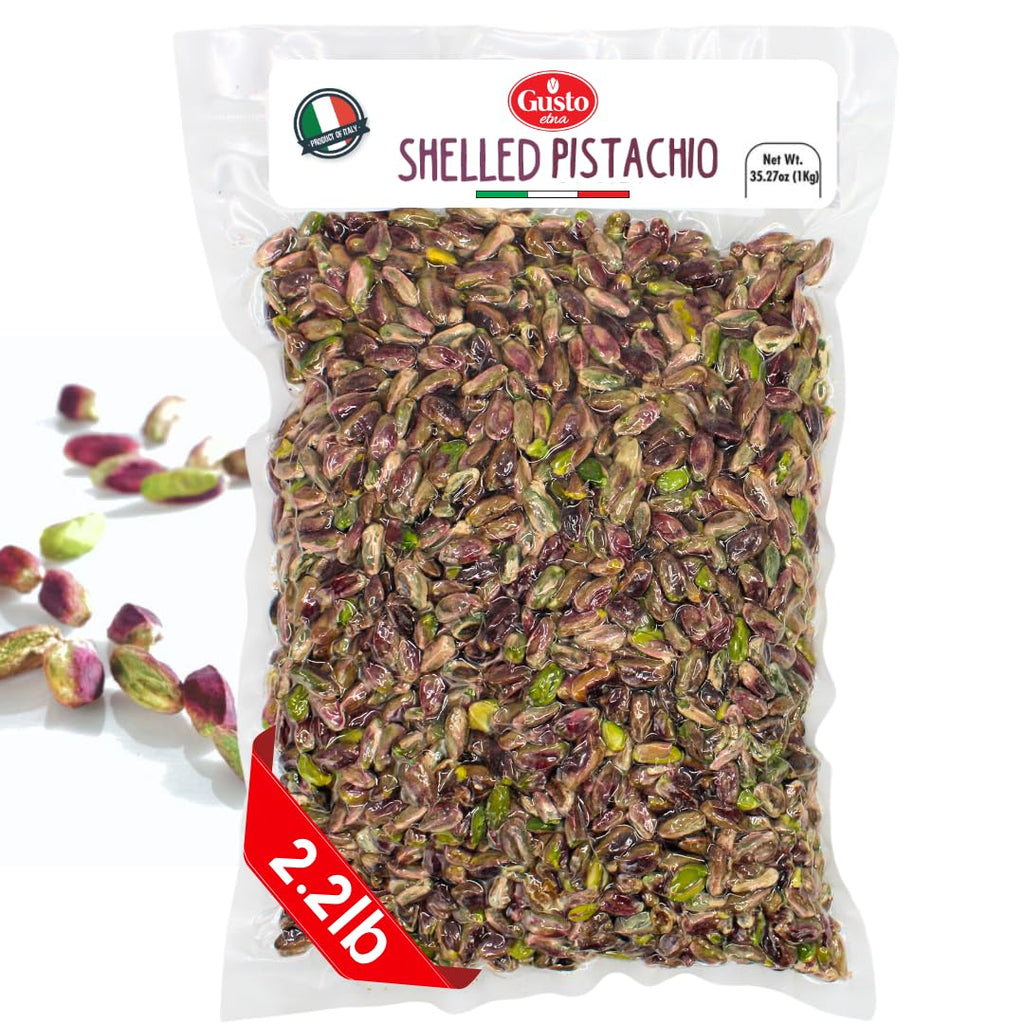 Gusto Etna Turkish Raw Pistachios - Product of Turkey – 1kg / 2.2 lb Bulk