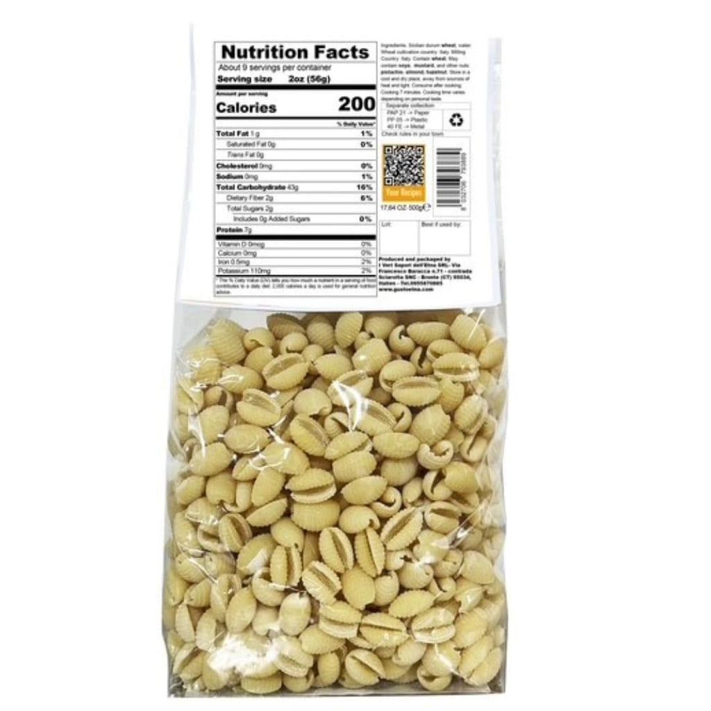 Shell 500g GUSTO ETNA, Gnocchette Shell Pasta - Sardinian Shell (500g) – Italyyy