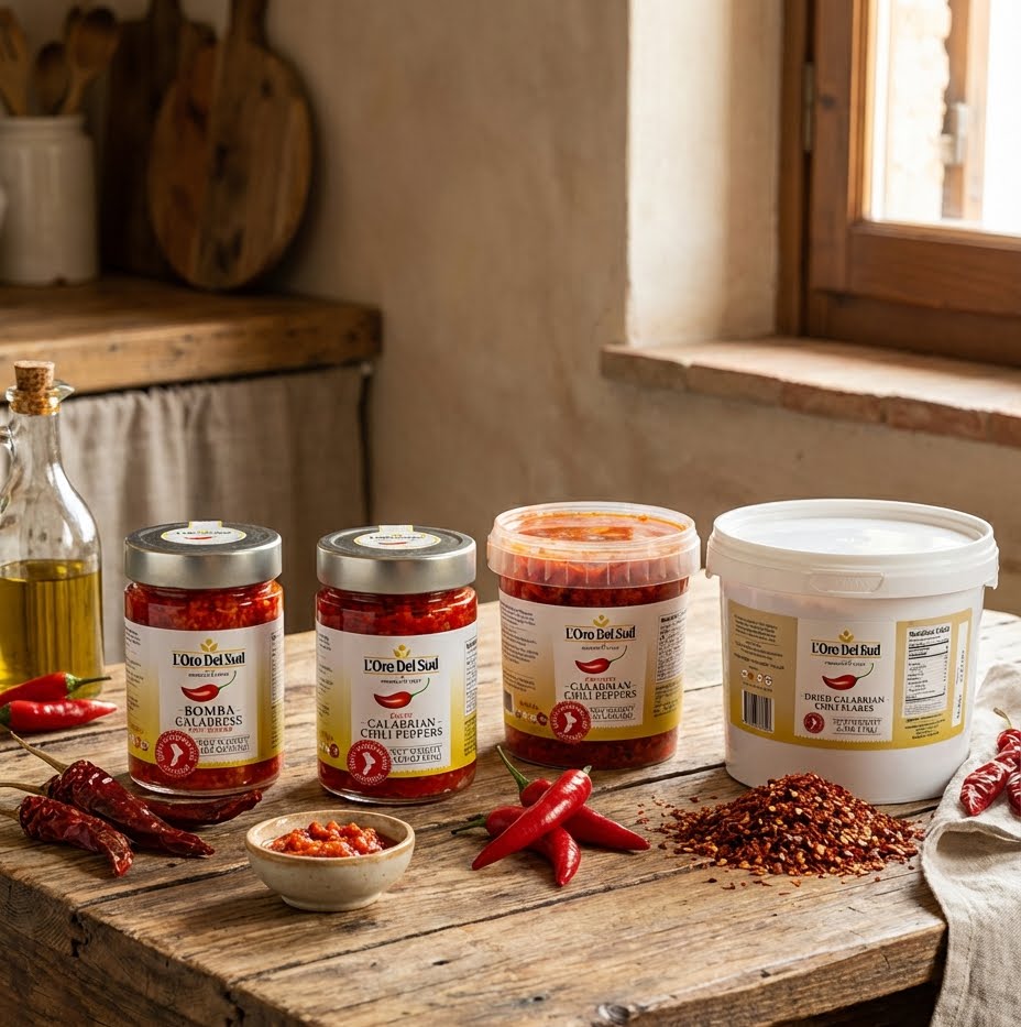 L'Oro Del Sud, Dry Calabrian Chili Red Pepper Flakes, 2.2 lb (1 kg)