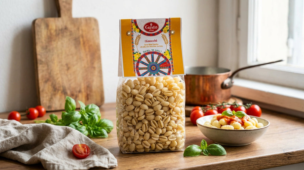 Shell 500g GUSTO ETNA, Gnocchette Shell Pasta - Sardinian Shell (500g) – Italyyy