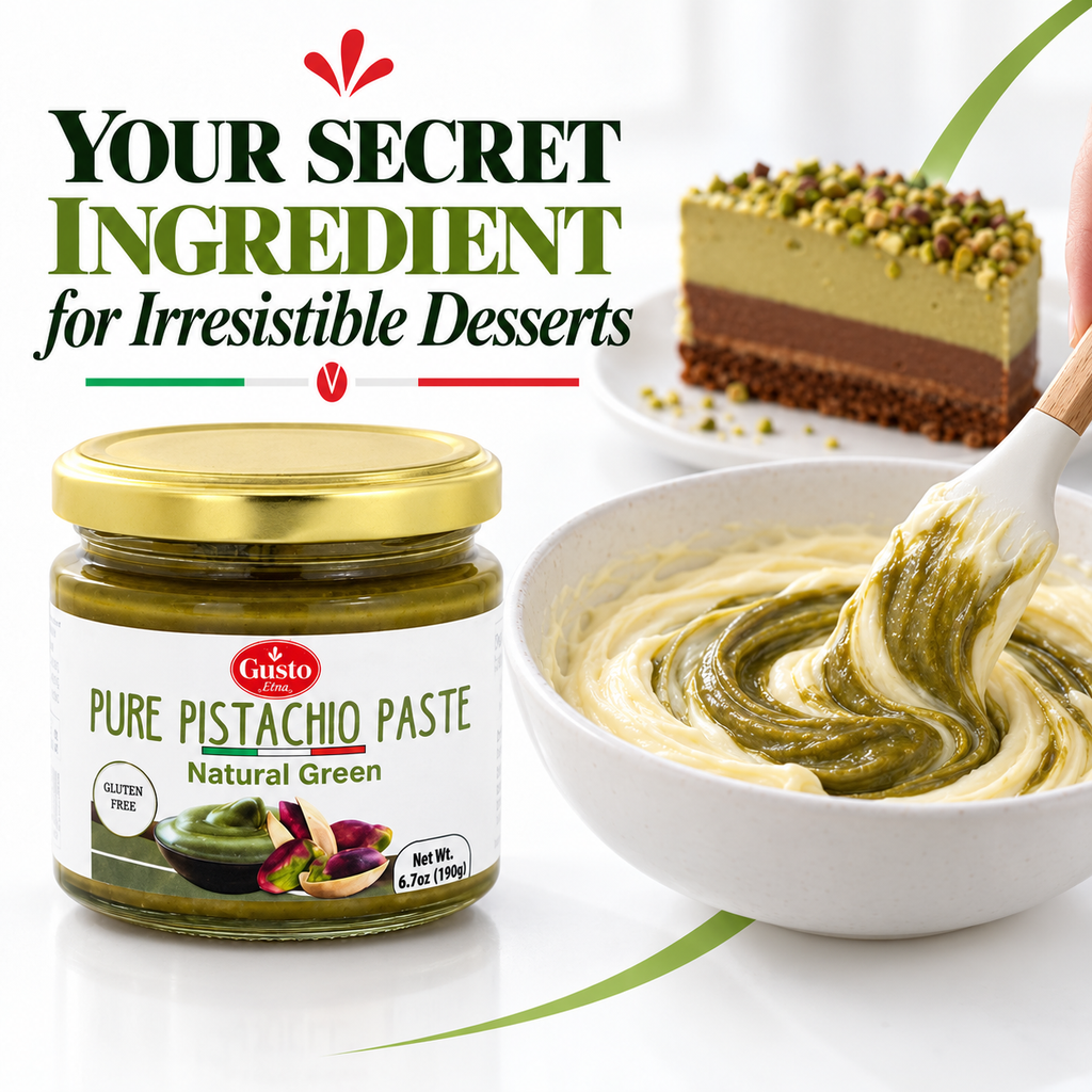 Gusto Etna 100% Sicilian Pistachio Paste – Unsweetened – 172g (6.07 oz)