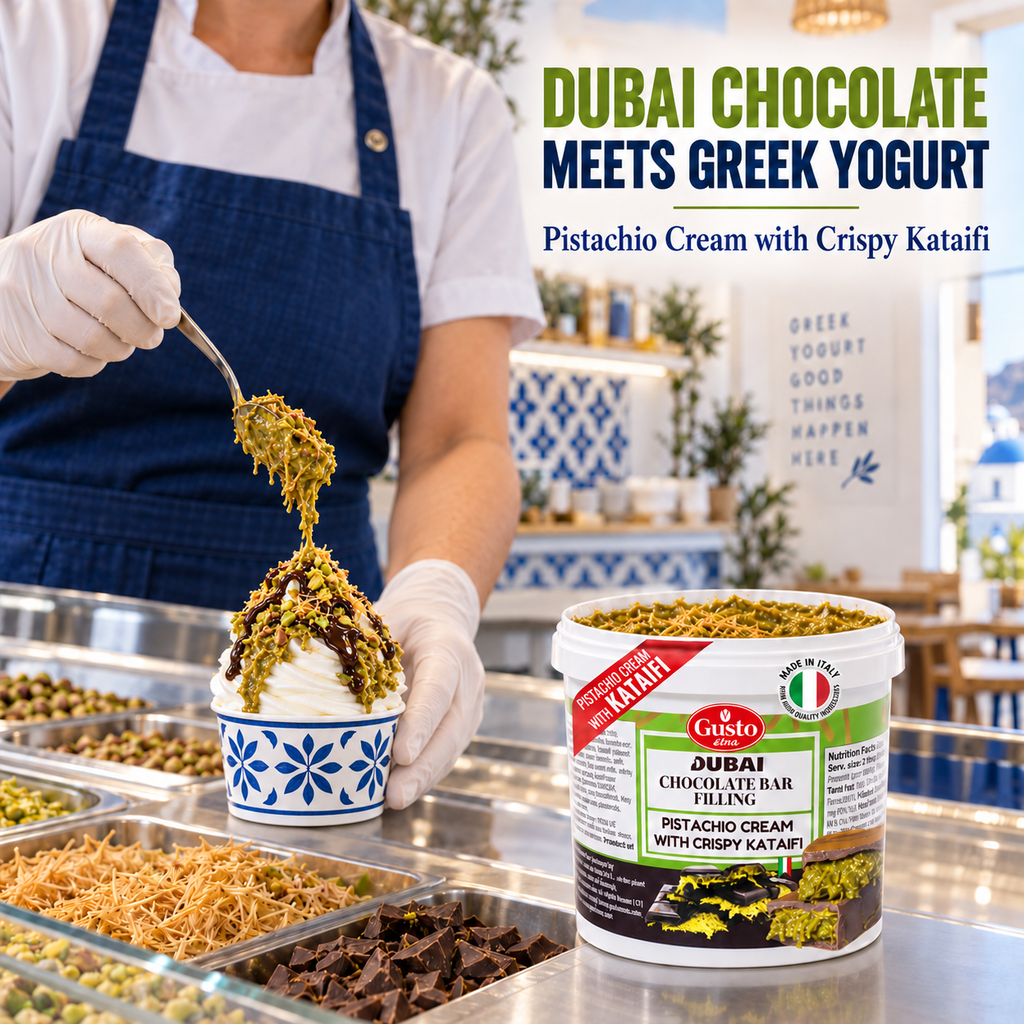 Gusto Etna Dubai Chocolate Pistachio Filling – 30% Pistachio, 2.2 lb