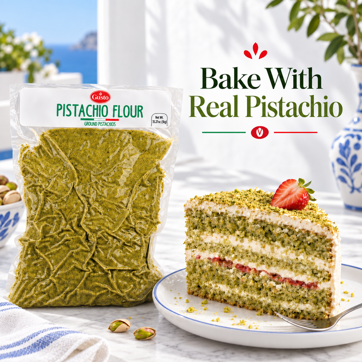 Gusto Etna Sicilian Pistachio Flour – 250g (8.8 oz)