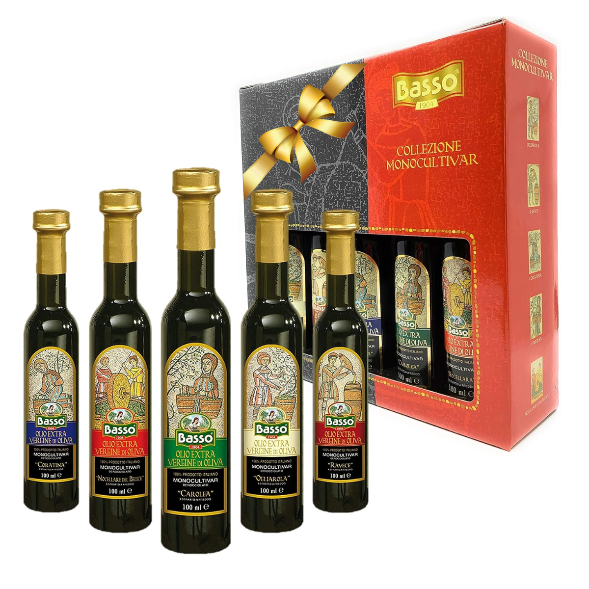 Basso 1904 Extra Virgin Olive Oil Limited Edition Gift Set (5 x 100 ml)