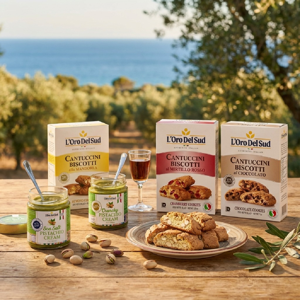 L'Oro Del Sud Cantuccini Biscotti with Cranberries, 6.35 oz