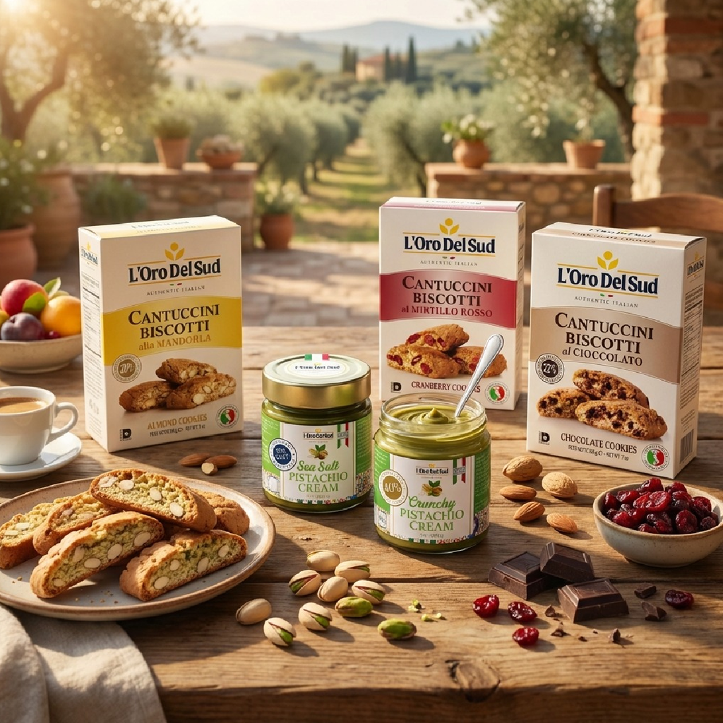 L'Oro Del Sud Cantuccini Biscotti with Cranberries, 6.35 oz