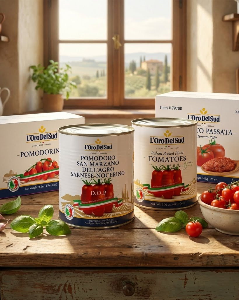 L'Oro Del Sud, D.O.P San Marzano Tomatoes of Agro Sarnese-Nocerino Area, 2550g (89.9 oz)