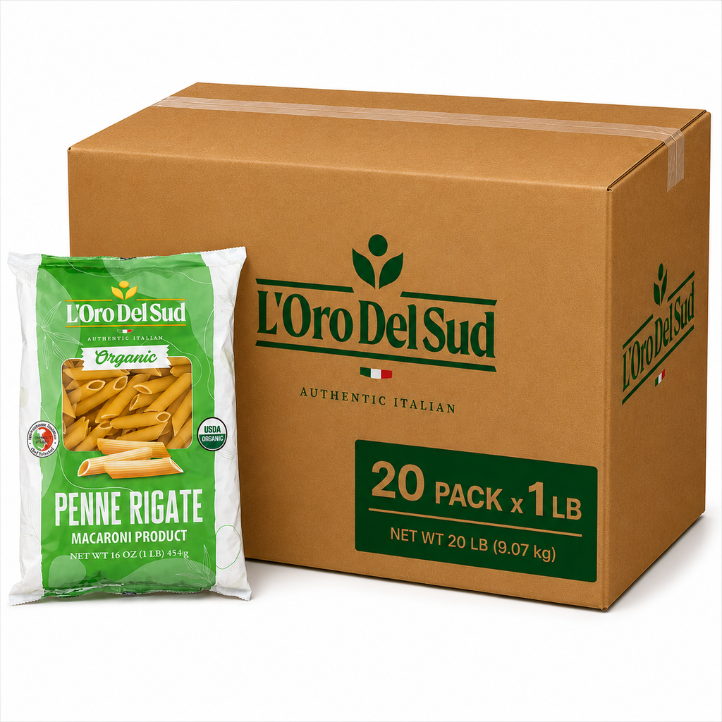 L'Oro Del Sud, Organic Penne Rigate Pasta 20 Pack x 1 lb