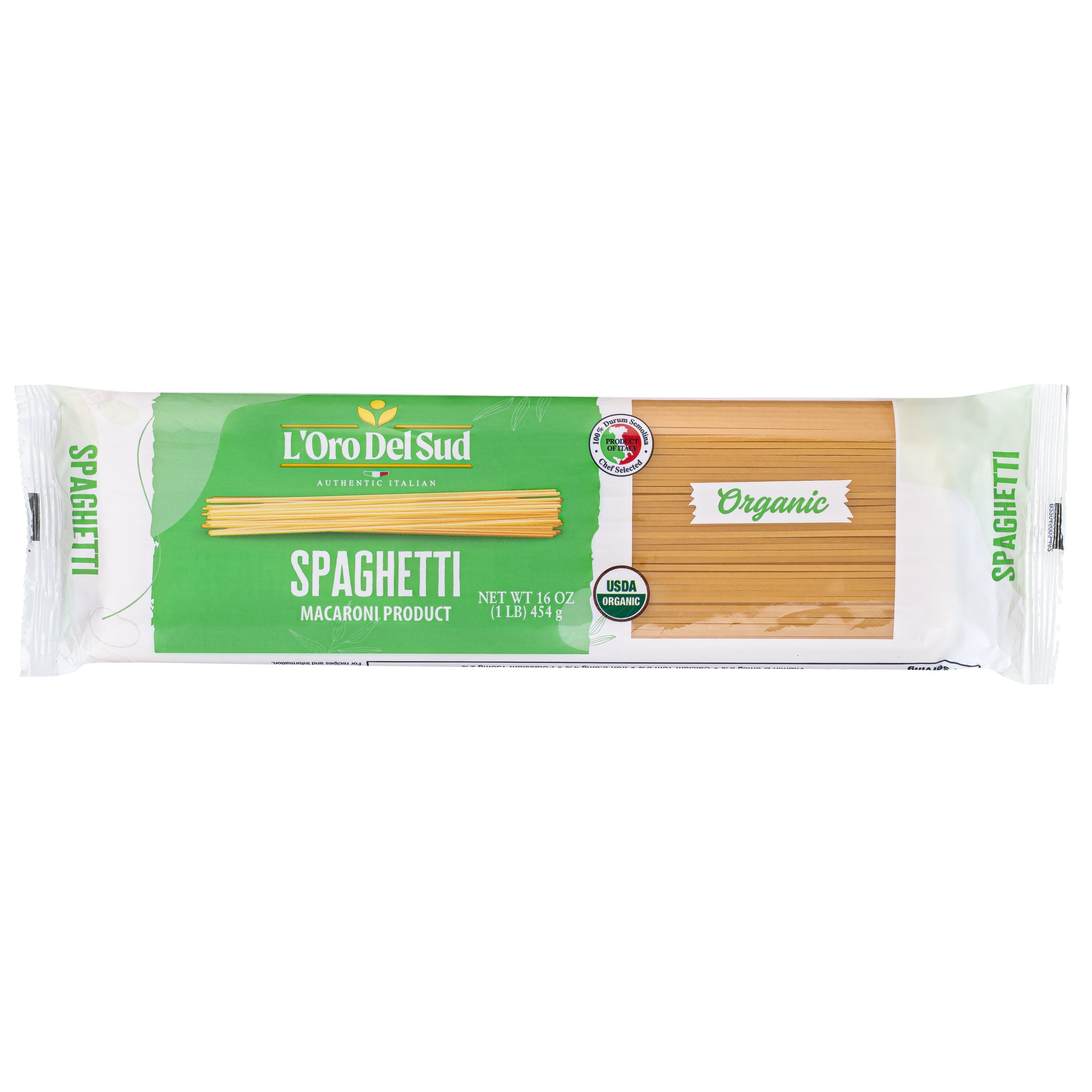 L'Oro Del Sud, Organic Spaghetti Pasta, 20 Pack x 1 lb