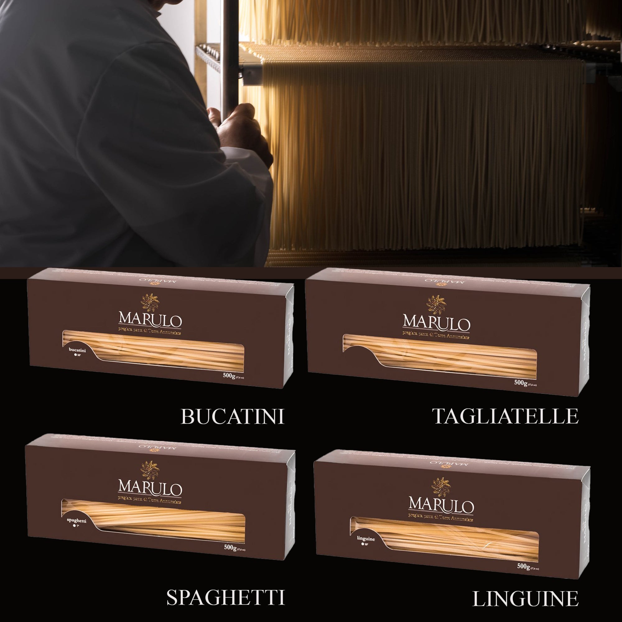 Marulo, Artisan Pasta Gift Set Bronze Cut 8 x 1.1 lb