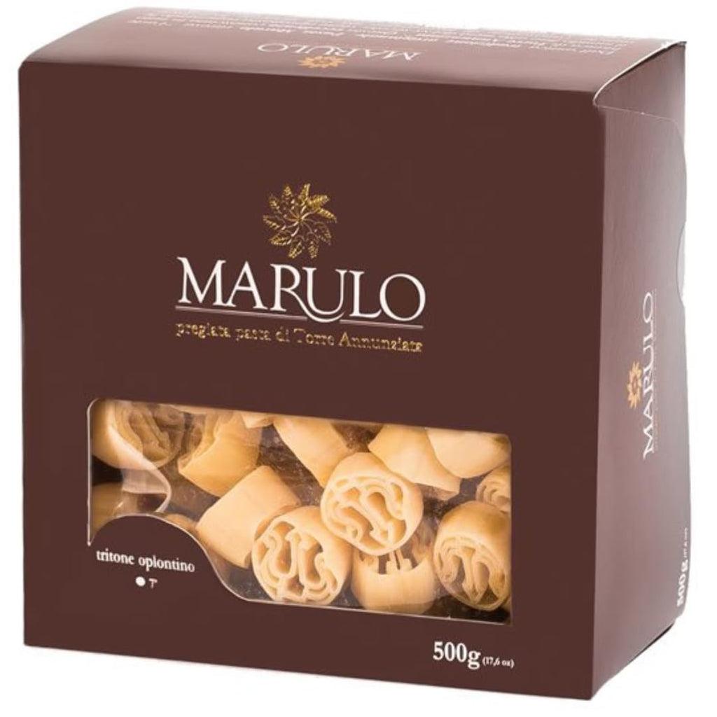 Marulo,Tritone Oplontino Pasta, Artisan Bronze Die-Cut Pasta, 12 Pack x 1.1 lb