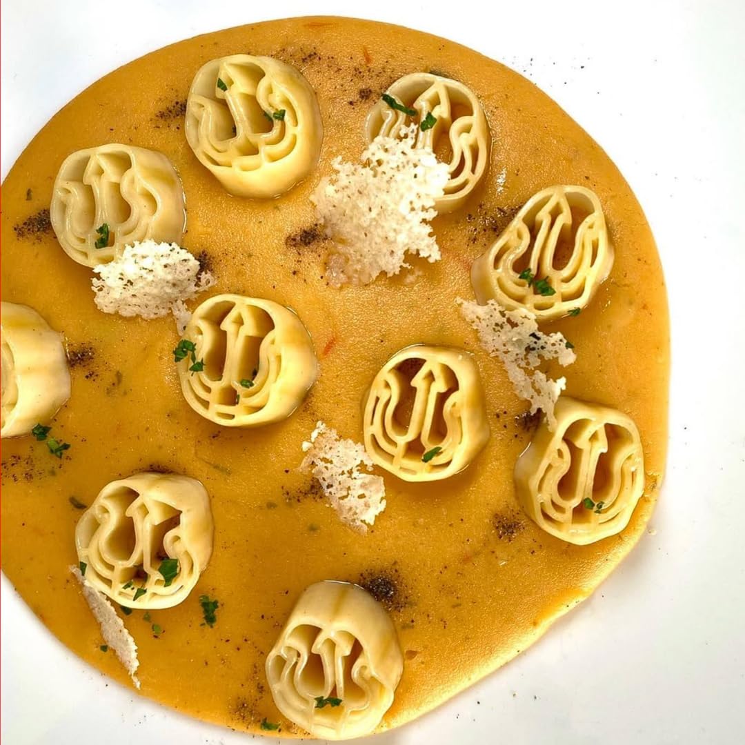 Marulo,Tritone Oplontino Pasta, Artisan Bronze Die-Cut Pasta, 12 Pack x 1.1 lb