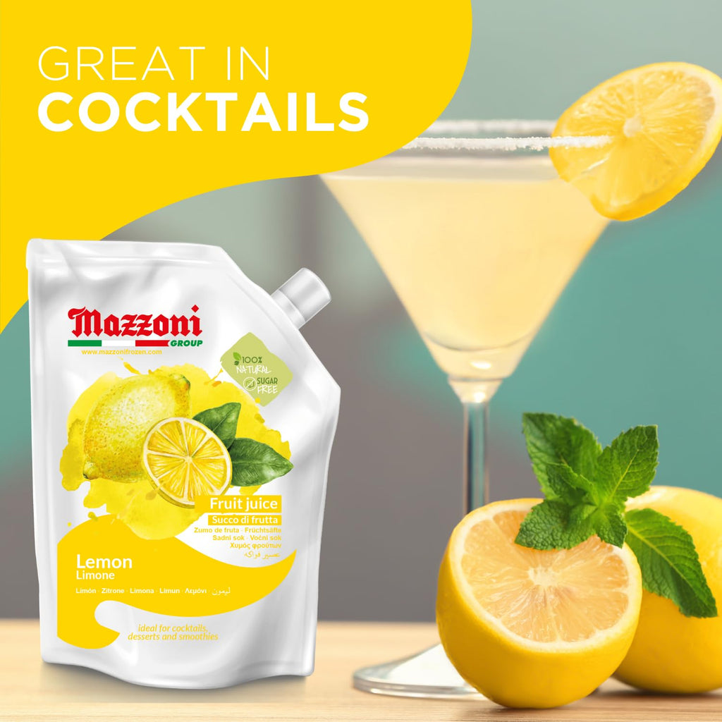 Mazzoni, Real Lemon Juice, 100% Pure Lemon, Just Juice, No Sugar Added, 2.2 lb