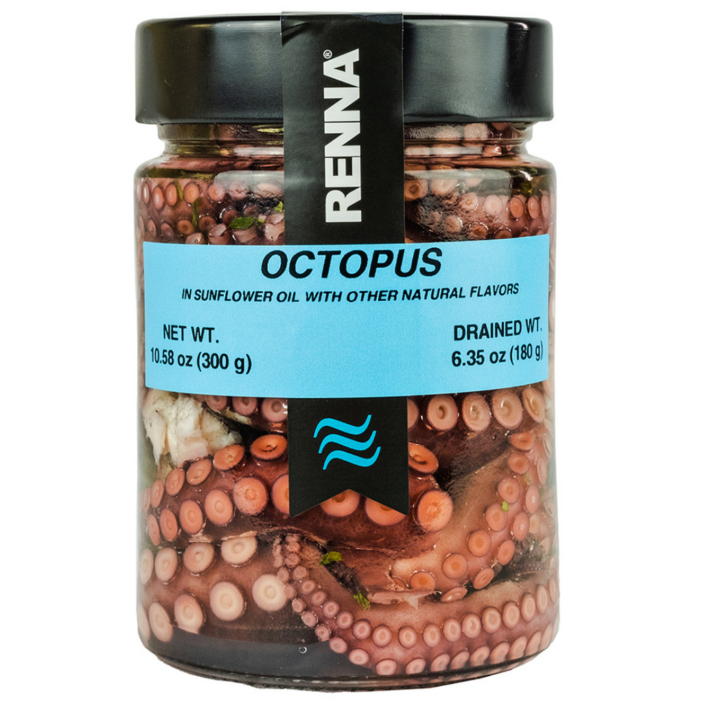 SALE! Renna, Fresh & Delicious Whole Octopus Tentacles in Oil, Tender, 10.58oz