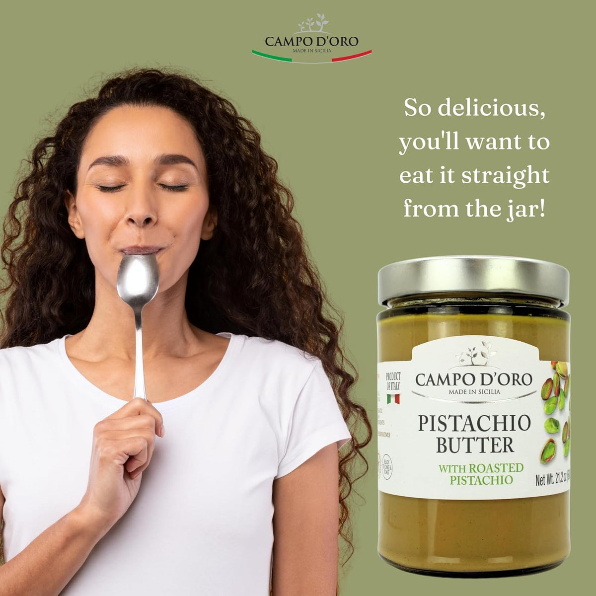 Campo D'Oro, Pistachio Butter Cream, 21.2oz