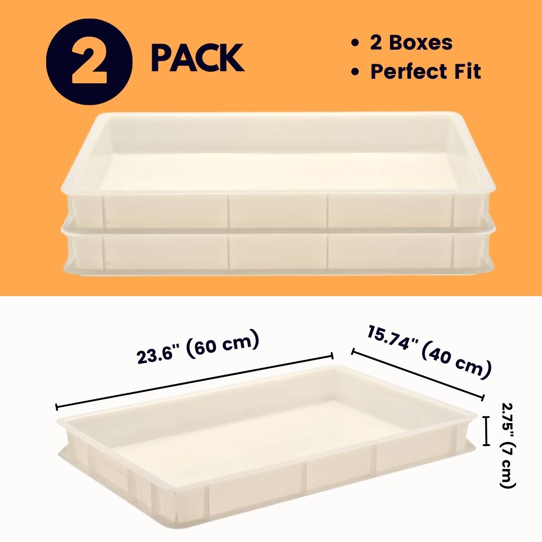 L'Oro Del Sud, Dough Proofing Box, White, 2 Pack