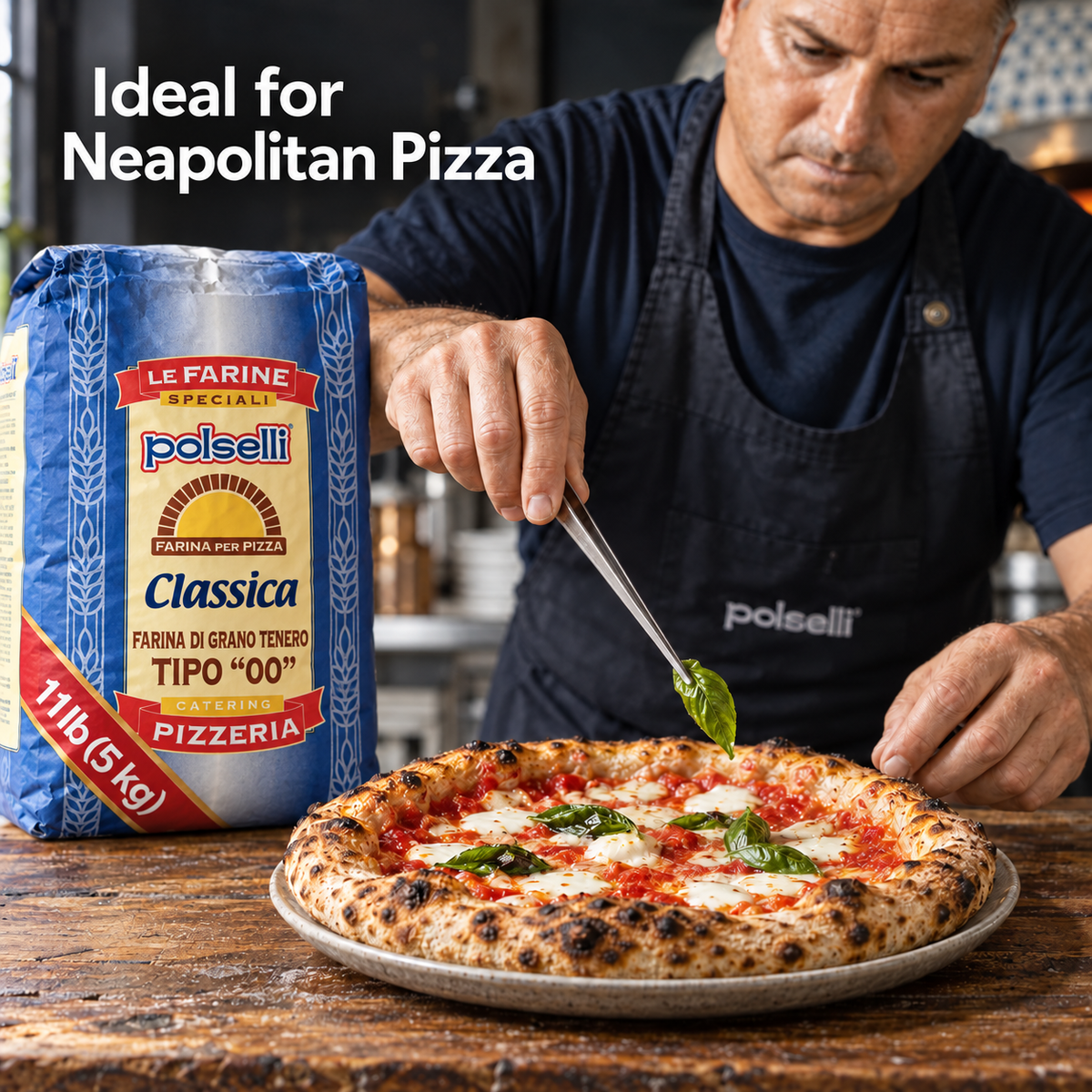 Polselli Classica Tipo 00 Pizza Flour, Authentic Neapolitan Pizza Flour, 5 kg (11 lb)