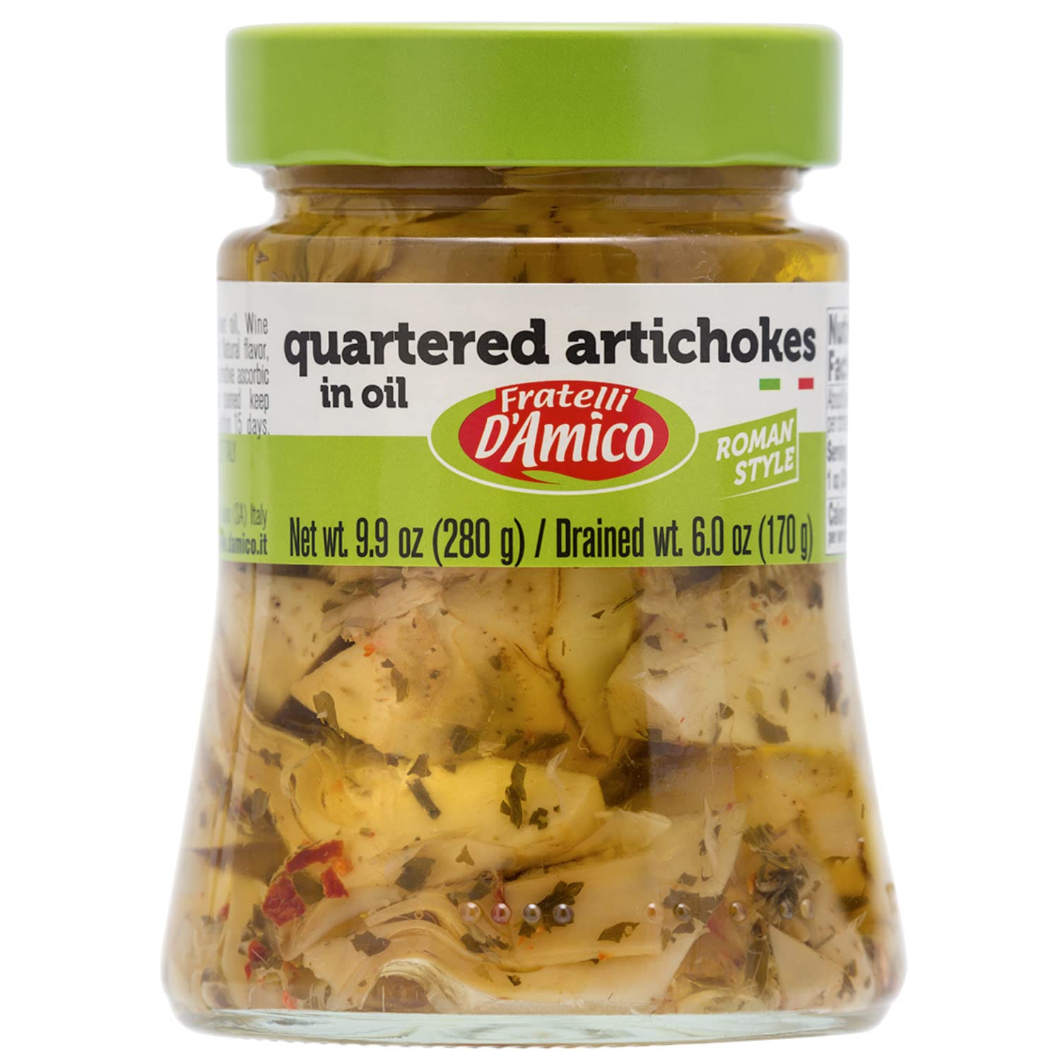 Fratelli D'Amico Quartered Artichokes In Oil "Roman Style", 9.9oz (280 g)