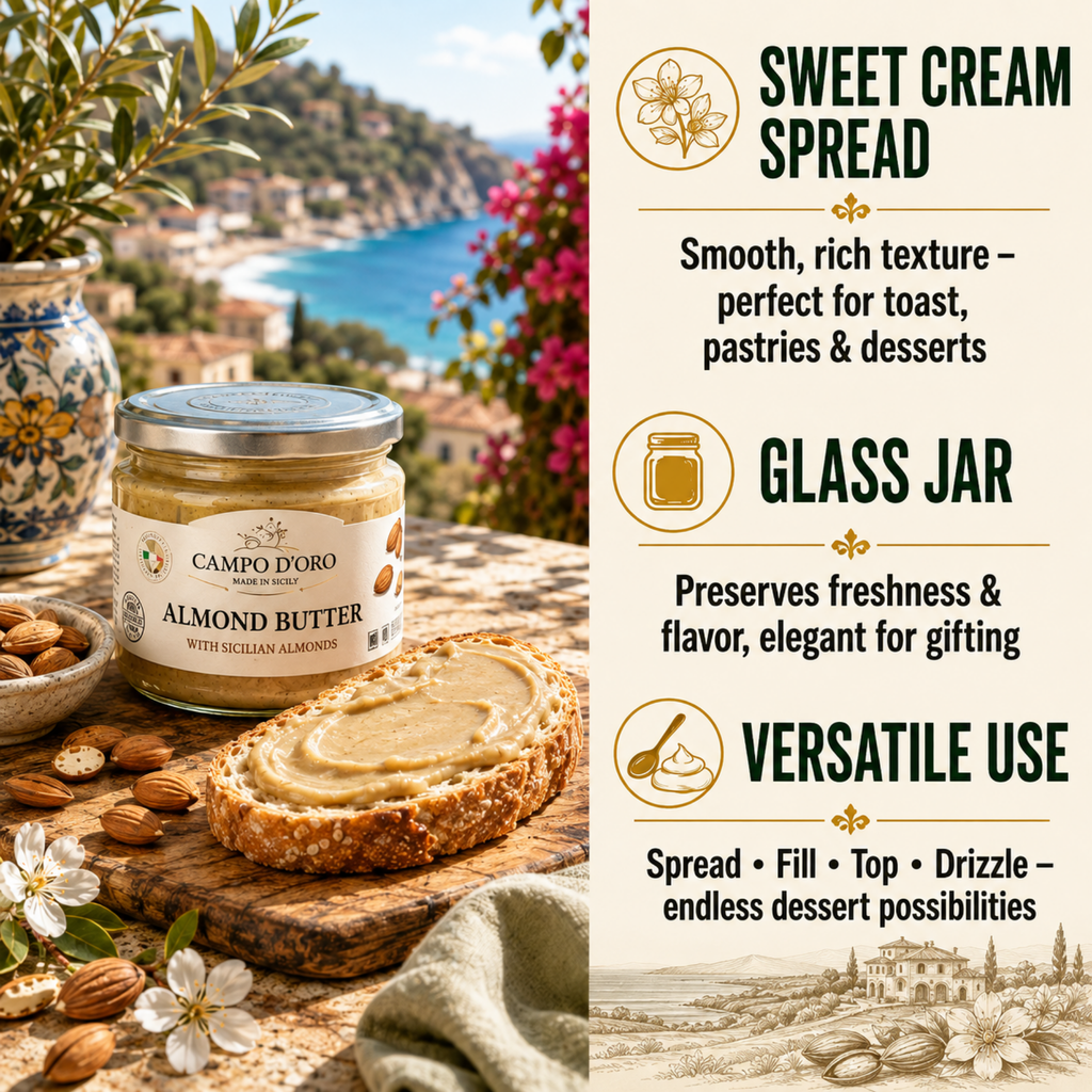 Campo D'Oro, Almond Sweet Cream Spread, 6.35 oz