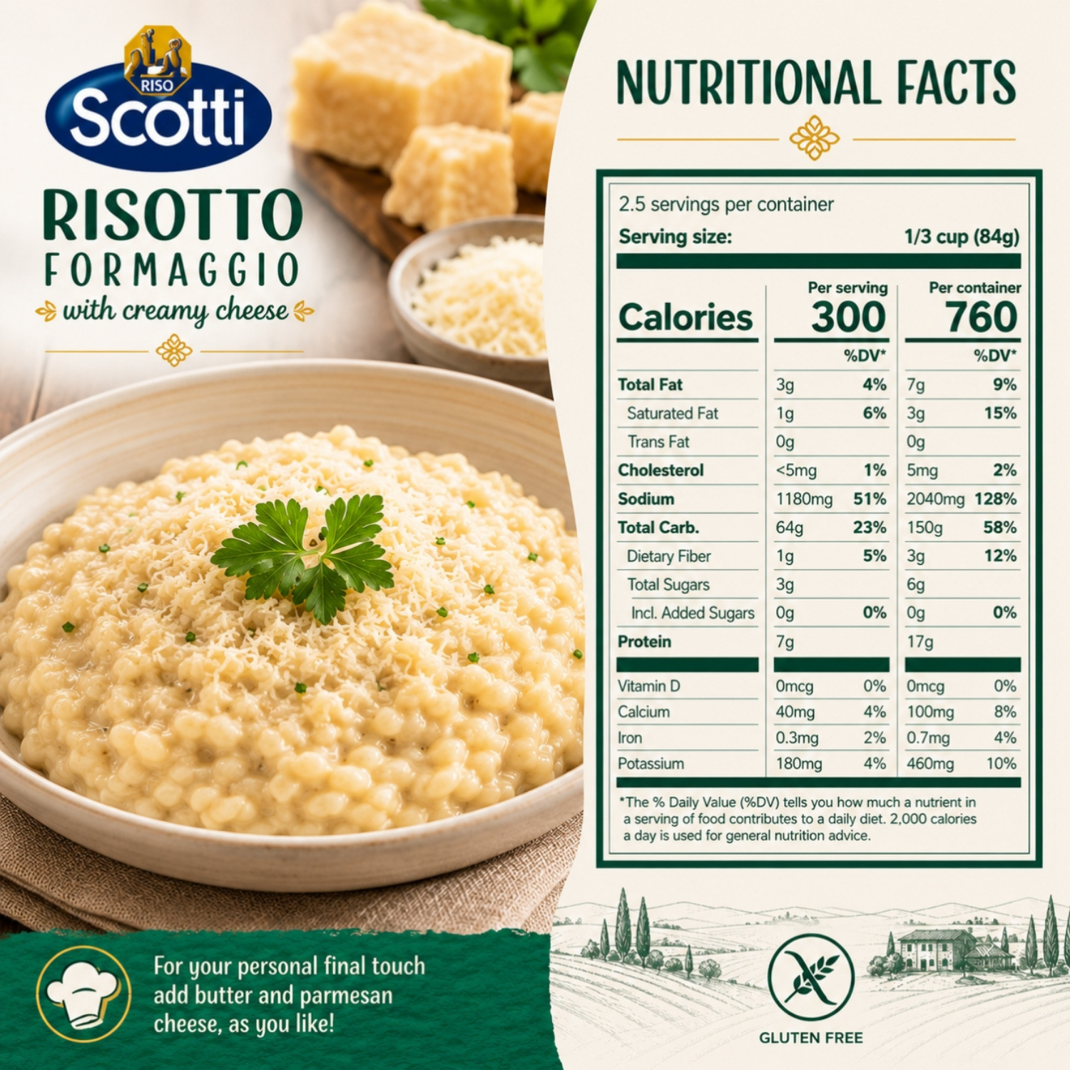 Riso Scotti, Buona Idea Ready Risotto 15 Minute, 7.4 oz (Parmigiana)