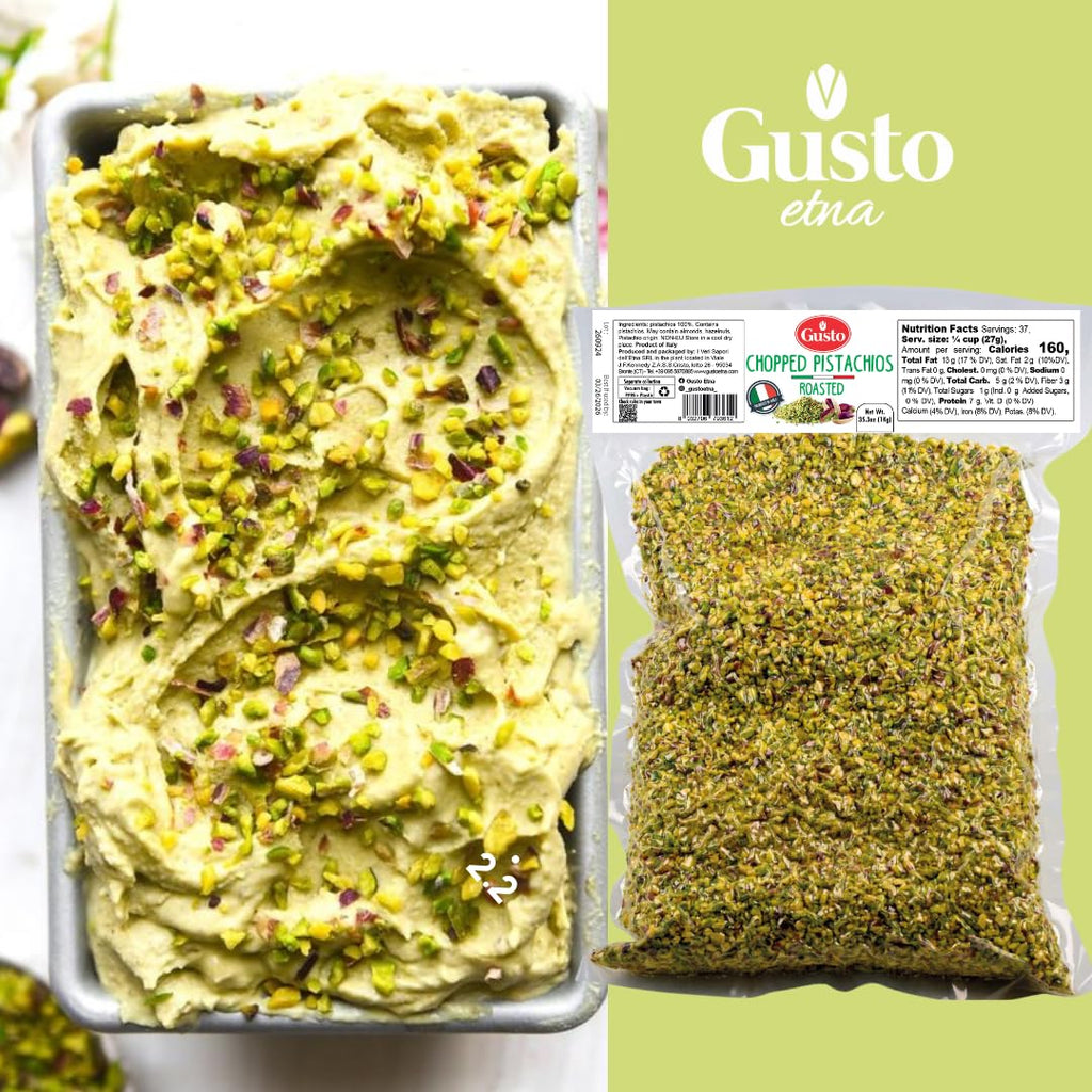 Gusto Etna Roasted Chopped Pistachios – 1kg / 2.2 lb Bulk