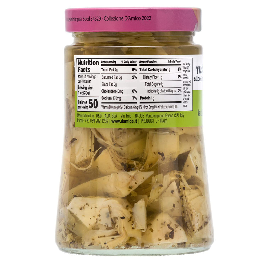 SALE! Fratelli D'Amico, Rustic Artichokes Sliced in oil, 24.7oz (700g) best by June 2026