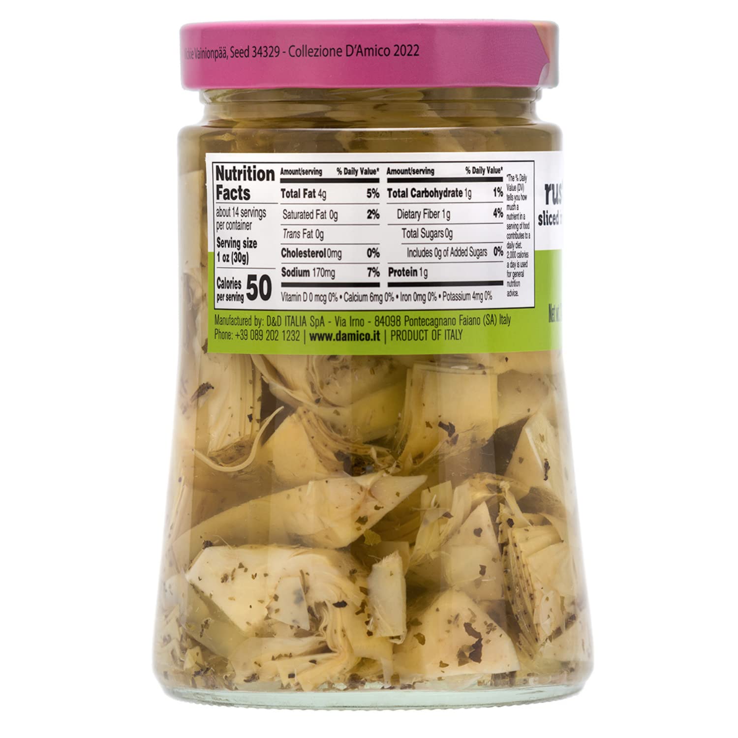 SALE! Fratelli D'Amico, Rustic Artichokes Sliced in oil, 24.7oz (700g) best by June 2026