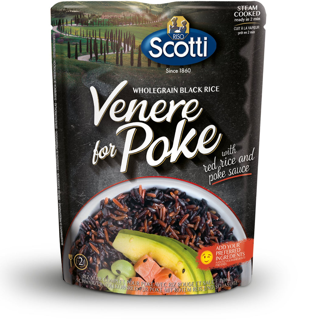 Riso Scotti Venere Black “Poke” Rice – Steamed (230 g)